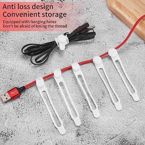 25 Pcs Silicone Cable Ties, Reusable Cable Straps Wire Organizer. - Image 5