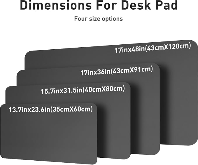 Aothia Leather Desk Pad Protector, Mouse Pad, Office Desk Mat, Non-Slip PU Leather Desk Blotter, Laptop Desk Pad, Waterproof Desk Writing Pad for Office and Home (Gray,23.6" x 13.7") (Pack of 2) - Image 8