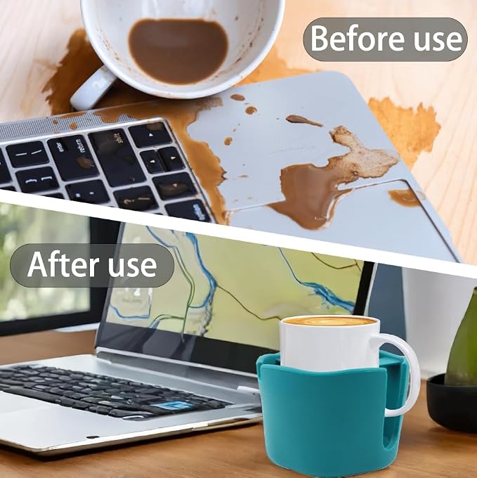 Suction Cup Holder Tip-Proof Desk Cup Holder with Removable Design | Non-Slip Base & for Desk, RV, Boat (Blue). - Image 4
