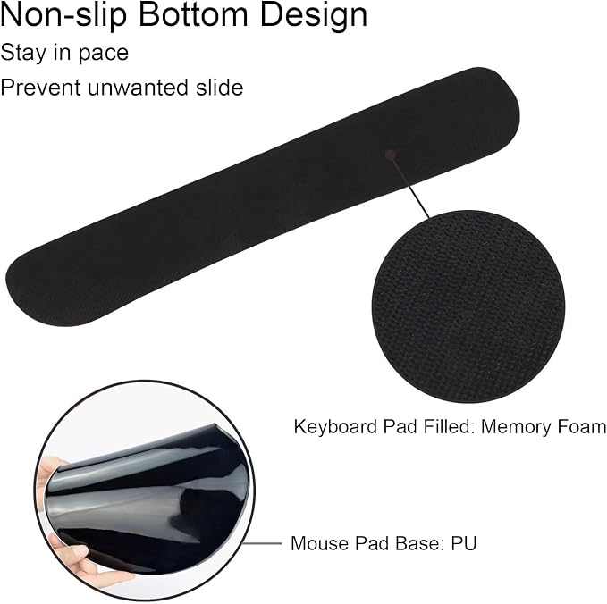 Mouse Pad and Keyboard Wrist Rest Support,Ergonomic Mouse Pad Set - Image 5