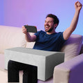 Reading Pillow for Adults, Supportive Lap Desk & Gaming Pillow for Bed, Couch, Floor, Simple Design with Ergonomic Arm Rest for Reading, Working, Gaming, Knitting 4 Color Options (Gray) by Nevsokio