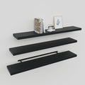 Floating Shelves for Wall Set of 3, 36" Black Wall Shelves for Home Decor by Upassion