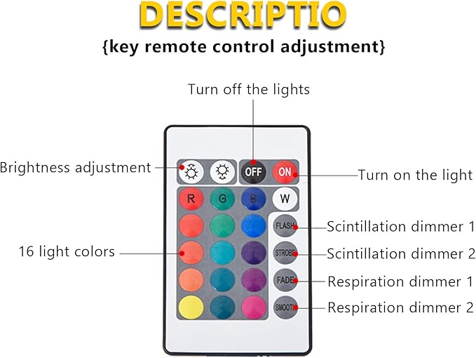 Ocean Wave Projector Light, 16-Color LED Shower Lamp with Remote, 3D Water Ripple Projection, Romantic Ambient Lighting for Kids Room, Relaxation, Bedroom, Bathroom & Night Light - Image 5