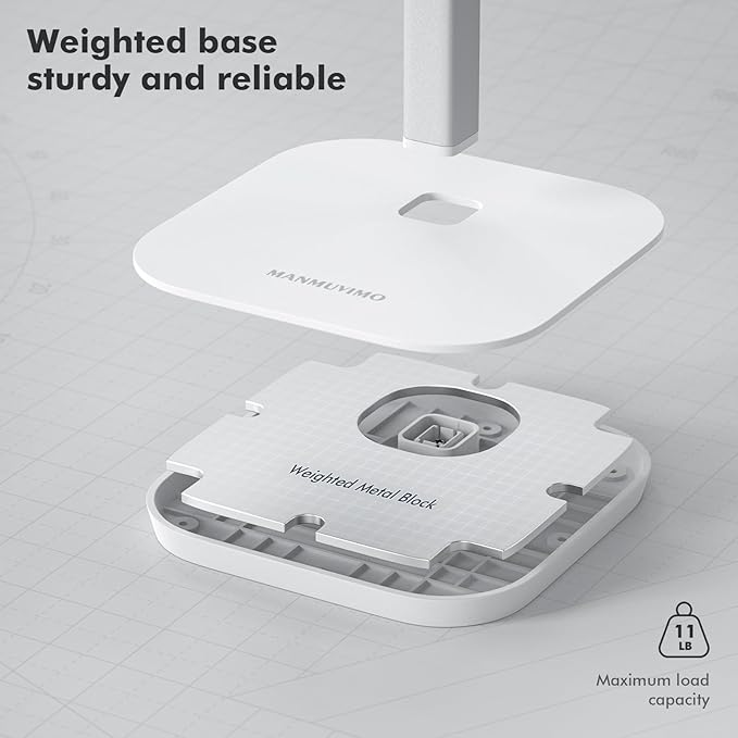 Headphone Stand, Desktop Headset Holder Heavy Base Desk Earphone Stand Aluminum Gaming Headset Hanger Rack Compatible with AirPods Max, AirPods Pro, Sony, Beats, Bose, Razer (White) - Image 4