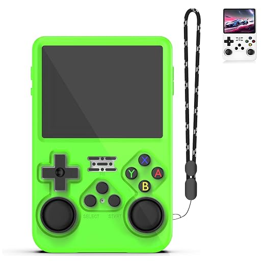 Silicone Case for R36S Handheld Game Console with Lanyard by FIOPAZ