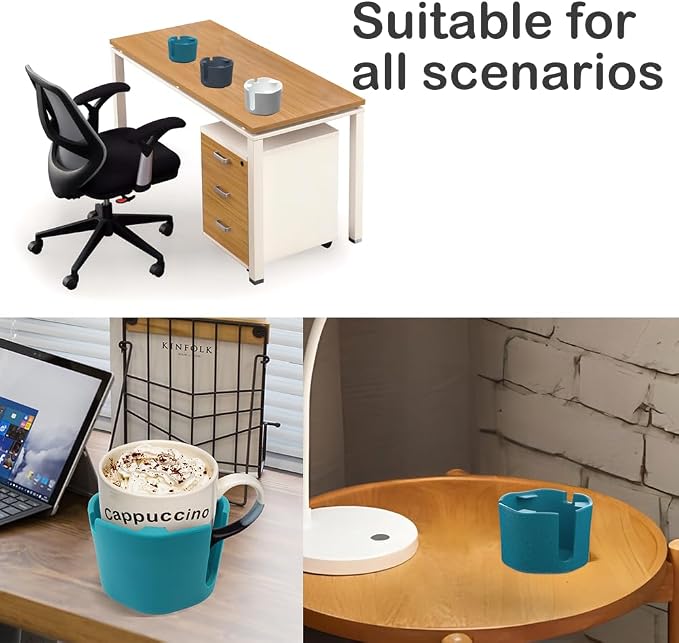 Suction Cup Holder Tip-Proof Desk Cup Holder with Removable Design | Non-Slip Base & for Desk, RV, Boat (Blue). - Image 7