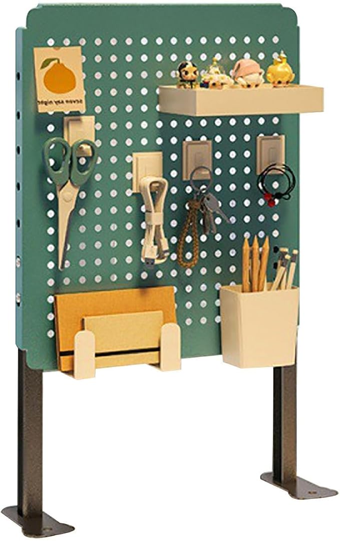 Desk Extender Steel Desktop Organizer, Desk Pegboard for Office Gaming Home, Gaming Pegboard,Pegboard for Desk,Work Desk Organizer, Standing Desk Accessories, No-Drill,B,20 * 40cm/8 * 16in by Unknown