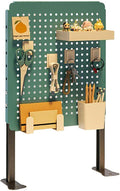 Pegboard Wall Organizer Panels, Desk Pegboard, Gaming Pegboard,Table Extender for Desk,Craft Room, Kitchen, Garage, Living Room, Bathroom, and Study Room, Easy to Install ,B,20*40cm/8*16in by Unknown