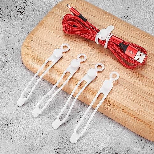 25 Pcs Silicone Cable Ties, Reusable Cable Straps Wire Organizer. - Image 6