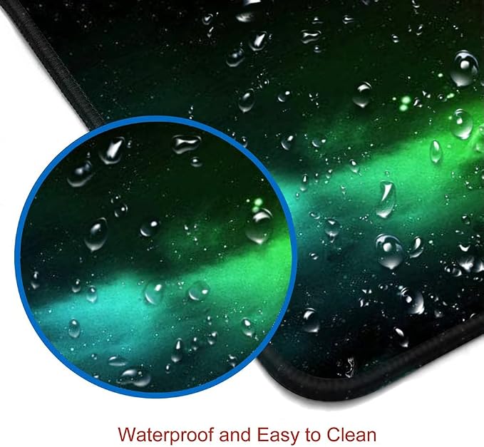 Mouse Pad Gaming, Large Mouse Pads for Desk, Keyboard Mouse Mat Desk Pad, Non-Slip Rubber Base with Stitched Edges Mousepad, 31.5x11.8in Colorful Galaxy - Image 5