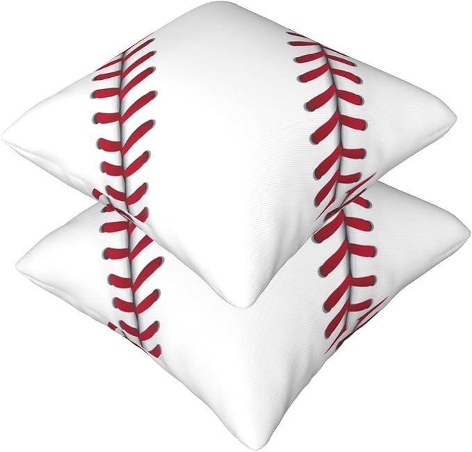 Baseball Throw Pillow Covers Set of 2, Soft 18x18 Inch Pillow Cases, Baseball Gifts for Boys & Baseball Lovers, Sports Decor for Living Room Bedroom Game Room (Basaball) - Image 7