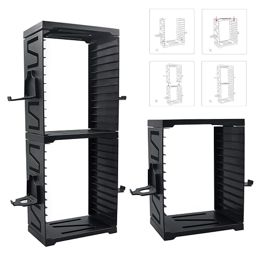 ASFSKY Video Game Storage Tower, 24-Game Organizer with 4 Controller Hooks - Image 6