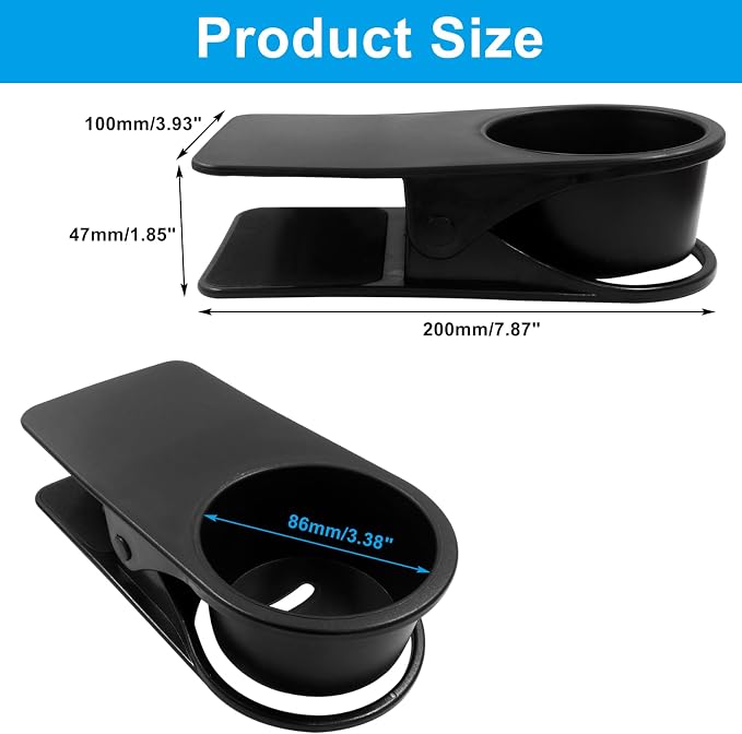 Jiozermi Drinking Cup Holder Clip, Black - Image 2