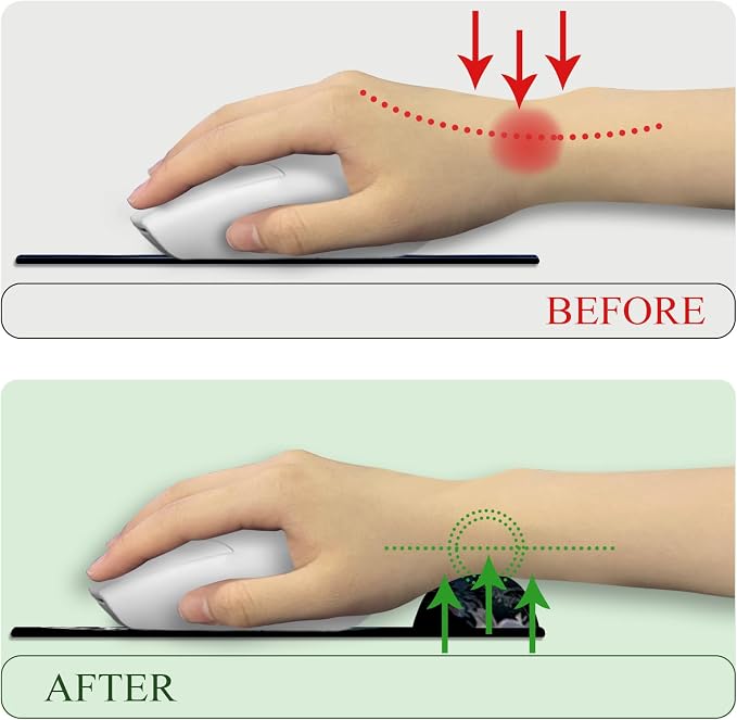 Funny Ergonomic Mouse Pad with Gel Wrist Rest, Moon Mountain - Image 2