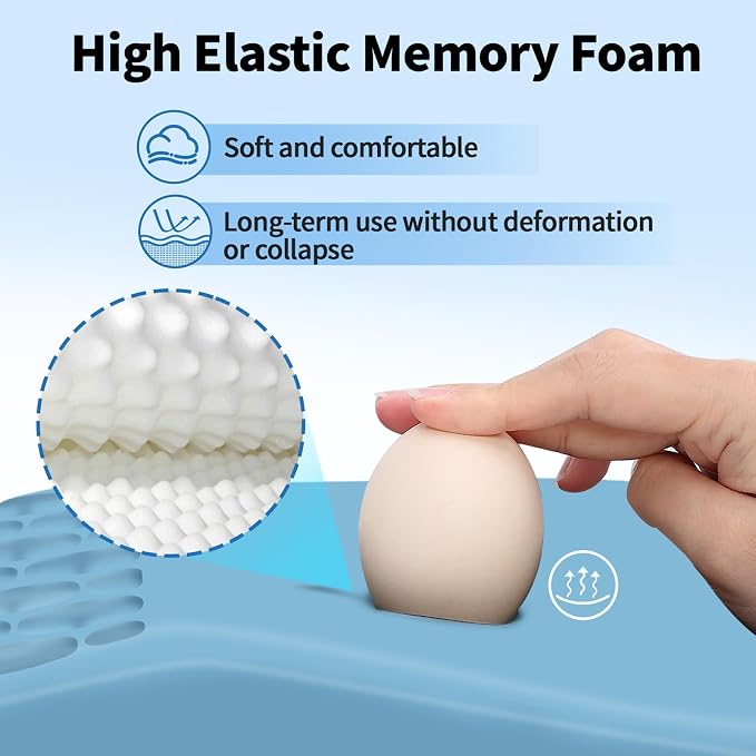 YIWEI Ergonomic Mouse Pad with Wrist Rest for Carpal Tunnel Pain Relief - Image 3