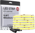 BTF-LIGHTING UL Listed FCOB COB LED Strip Light Daylight White 5000K by BTF-LIGHTING