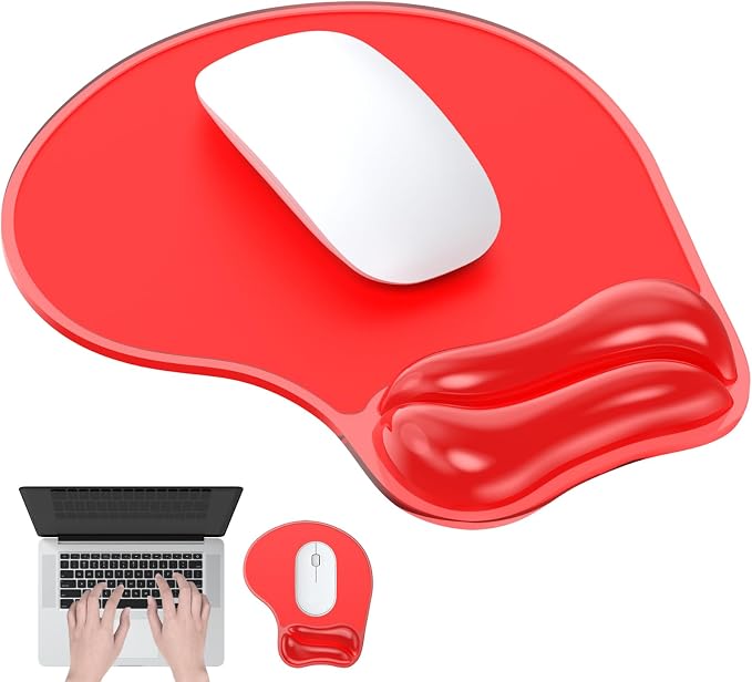 Gel Mouse Pad with Wrist Rest, Ergonomic for Laptop, Non-Slip Base by Laokiiy