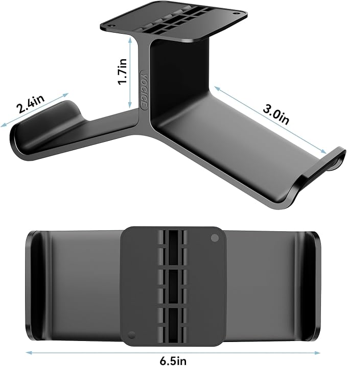 Controller Holder,Headphone Stand Headset and Controller Stand Under Desk Controller Holder with Strong Double Sided Tape Universal Design for Xbox ONE, PS5, PS4, PC - Image 6