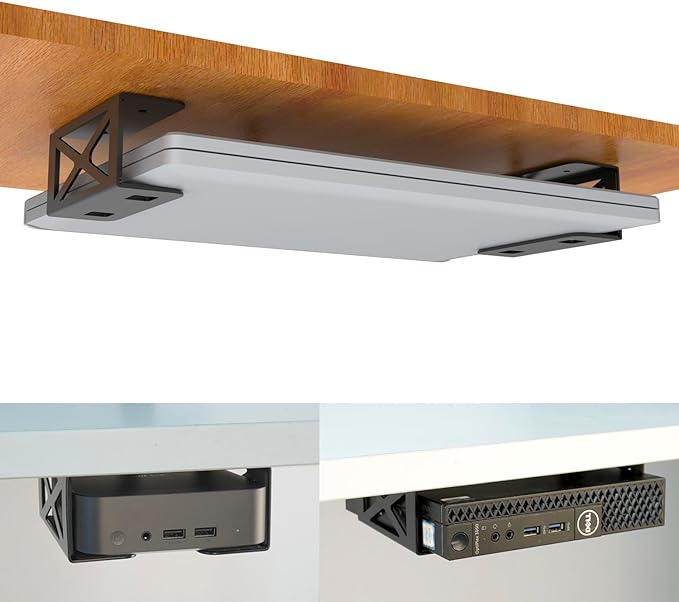 Under Desk Laptop/Mini PC Storage Mount,CPU Holder,Compatible with Dell OptiPlex,Mac Book,Mac mini and More. by Bylitco
