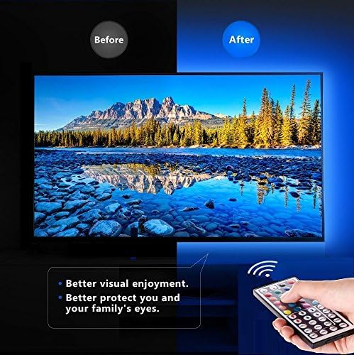 USB LED Strip Lights Kit, 4 Pre-Cut 1.64ft/6.56ft RGB with Remote - Image 2