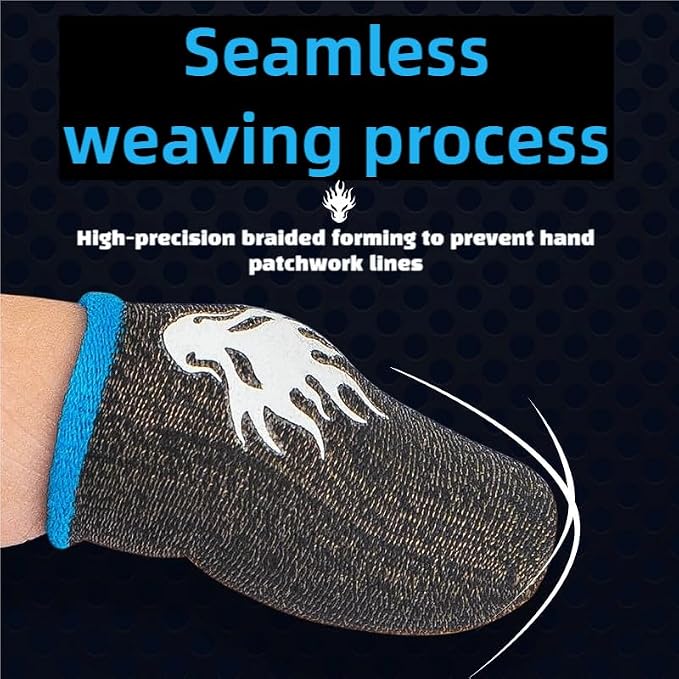 8 Pack Gaming Finger Sleeves for Mobile Gaming,Smooth Feel,Anti Sweat,Ultra Thin,0.3mm Silver Fiber,zhicom Finger Sleeves Fit All Touchscreen Devices,Gaming Finger Gloves for PUBG COD Dedales Gamer - Image 5