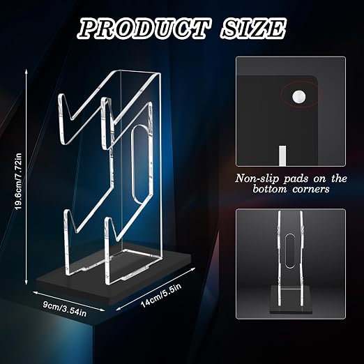 FYY Game Controller Holder 2 Pack - 2 Tiers Universal Dual Controller Stand Headphone Holder, Acrylic Black Controller Display Stand Compatible with Nintendo Switch Xbox PS5 PS4 - Image 3