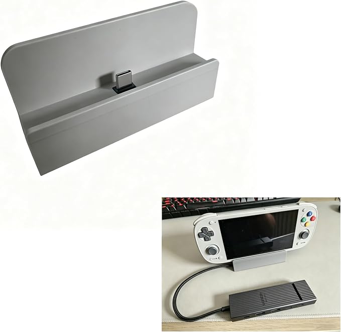 Handheld Dock Compatible with Retroid Pocket 5, USB-C Charging Stand with 6 Colors PLA Material, Compact Desktop Charging Station for Gaming (Black) - Image 2