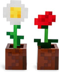 Minecraft Daisy and Poppy Flower Pot Mood Lights, Set of 2 | Nightstand Table Lamp with LED Light for Bedroom, Desk, Living Room | Home Decor Room Essentials | Video Game Gifts and Collectibles by Minecraft