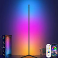 Tyute Corner Floor Lamp, RGB LED Corner Lamp with Music Sync, Smart App and Remote Control Color Changing Ambience Light, LED Lamp with 16 Million Colors for Bedroom, Living Room Gaming Room by TYUTE