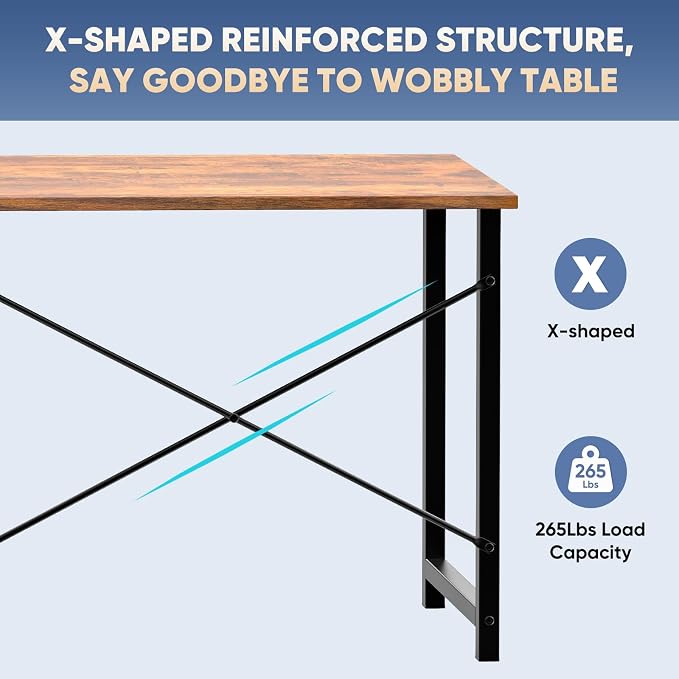 DUMOS 40 Inch Small Computer Desk, Gaming Desks for Home Office Bedroom - Image 7