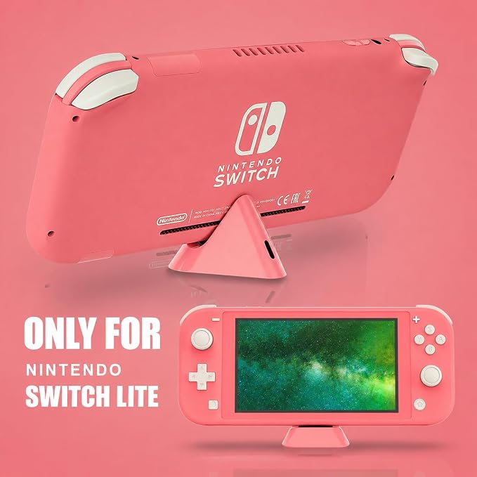 ECHZOVE Nintendo Switch Lite Charger, USB-C Dock Stand, Switch Lite, Coral - Image 2