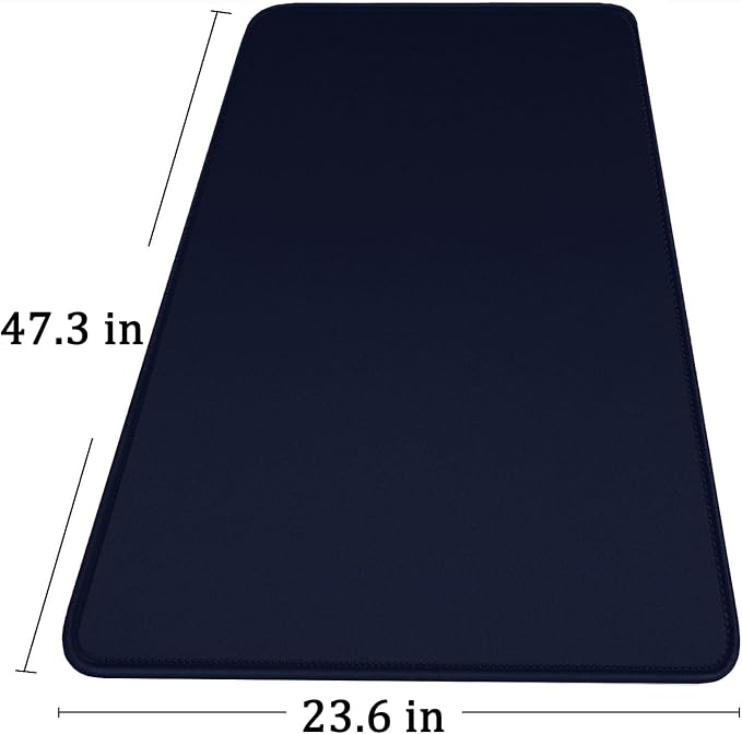 Large Gaming Mouse Pad with Stitched Edges, 47.3 X 23.6 in Desk Pad Durable Non-Slip Natural Rubber Base, Waterproof Computer Keyboard Mat for Esports Pros, Gamer, Desktop, Blue - Image 6