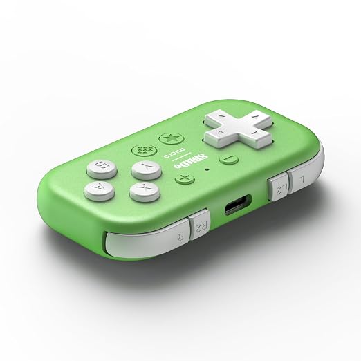 8Bitdo Micro Bluetooth Gamepad Pocket-sized Mini Controller for Switch/Switch 2, Android, and Raspberry Pi, Supports Keyboard Mode (Green) - Image 2