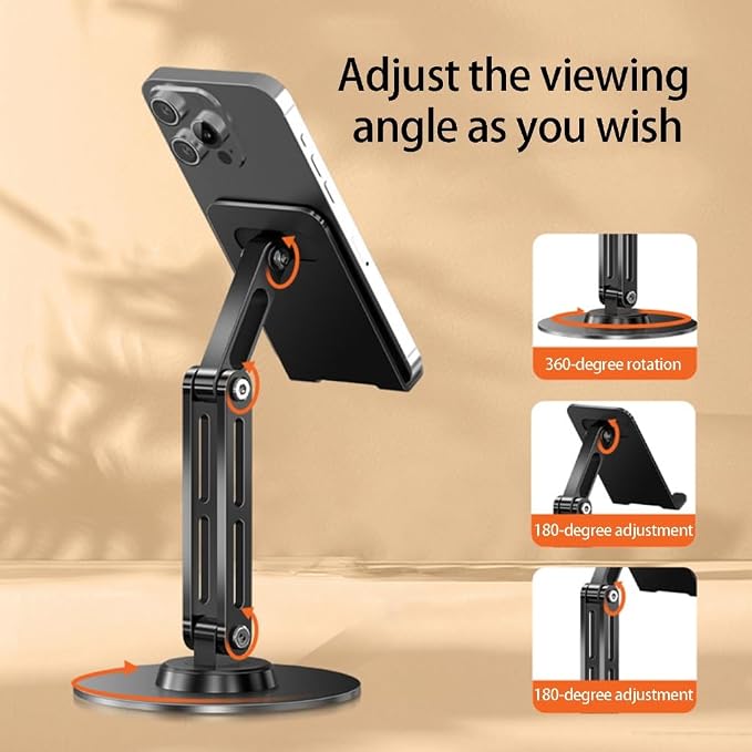 Adjustable Foldable Phone Stand with Not Slip Base for Tablets & Smartphones - Image 8