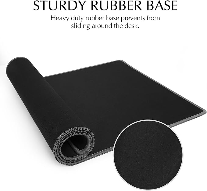 JIALONG Large Gaming Mouse Pad, Extended Mousepad with Grey Stitched Edges, XXL Desk Mat, Big Computer Keyboard Mat for Gaming and Office, 35.4 x 15.7 inches - Image 4