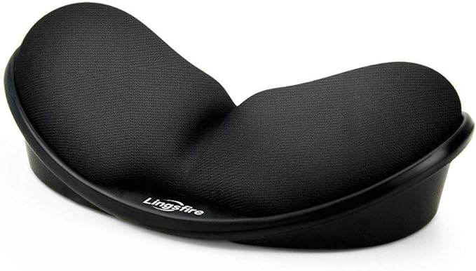 Memory Foam Mouse Wrist Rest Keyboard Wrist Rest Pad Anti-Skid Mousepad Support Wrist Rest Mat for Office Computer Laptop Mac- Durable Comfortable Lightweight Easy Typing(5.1 * 2.8" Black) by LINGSFIRE