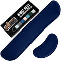 GORILLA GRIP Silky Gel Memory Foam Wrist Rest for Computer Keyboard, Mouse, Ergonomic Design for Typing Pain Relief, Desk Pads Support Hand and Arm, Mousepad Rests, Stain Resistant, 2 Piece Pad, Navy by Unknown