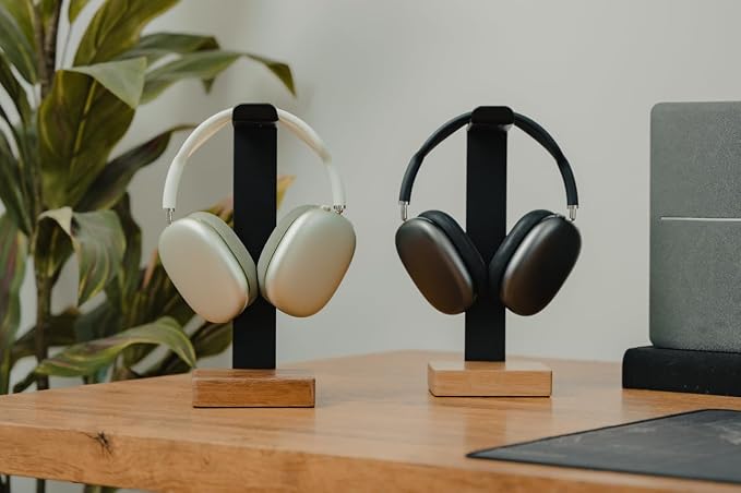 COREMINDED Universal Headphone Stand for Desk, Oak Wood Headset Holder | Fits All Headphones incl AirPods Max, Heavy Duty Solid Wood, Sturdy & Stable, Gaming Headset Organizer, Gift Ready Box - Image 8