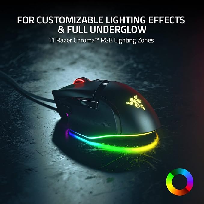 Razer Basilisk V3 Customizable Ergonomic Gaming Mouse + Gaming Mouse Bungee V3 Chroma Bundle - Image 4