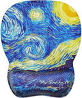 MROCO Ergonomic Mouse Pad with Gel Wrist Rest, 9.4 x 8.1 in, Starry Night by MROCO