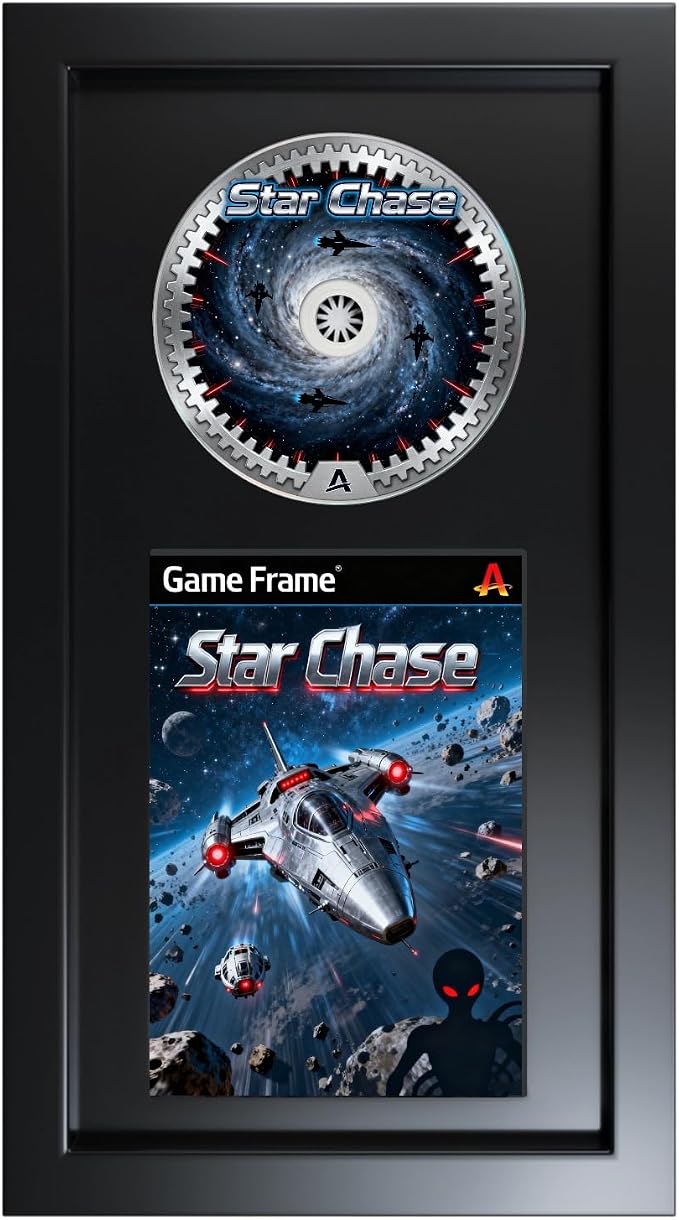 Video Game Display Frame Compatible with PS2 Case and Disc, Solid Wood Box by Unknown