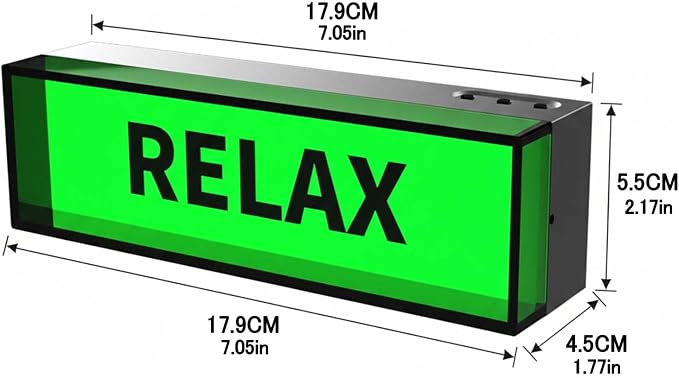 LED Light Box Sign for Desk Setup, CNC Aluminum Ambient Desk Light, Rechargeable 1000mAh Battery, USB-C, Warm Glow Decor for Gaming Room, Home Office, Shelf - Image 7