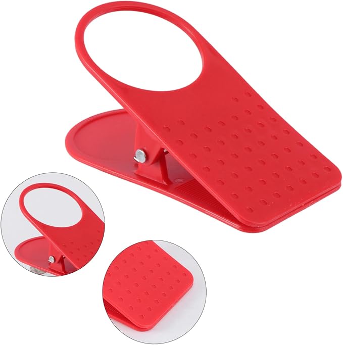 STOBAZA 3pcs Plastic Clip Table Cup Holder Clamp Random Drink Holder for Office Home Restaurant Fits Standard Cups and Cans - Image 3