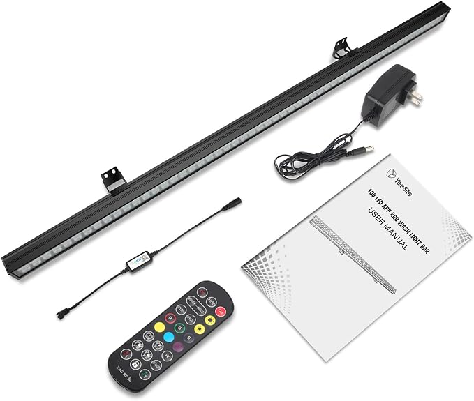 LED Stage Wash Light Bar: 60W Dual-Row LED with 108 LEDs - Remote & App Control - Sound Activated Music Sync - Aluminium Construction for Events DJ Parties Venues Home Decor Band Performances - Image 8