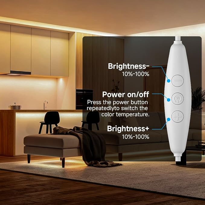 BTF-LIGHTING 5V USB COB LED Strip Lights Tunable CCT 2700K/4000K/6500K - Image 2