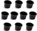 GSE Jumbo Aluminum Cup Holder for Casino Poker Tables, Black, 10-Pack by GSEGamesSportsExpert