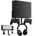 Wall Mount for PS4, Stealth Wall Mount for PS4 Original (Old Model), with Detachable 2 Controller Holder & Headphone Hanger, Mount on The Wall or on The Back of The TV by nymus