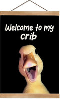 ZTGDA Welcome to My Crib Wall Art,Funny Duck Poster Durable Man Cave Wall Decor,Duck Canvas Hanging Sign for Entryway, Dorm Room, Nursery or Bedroom Decor (My crib goose) by Unknown