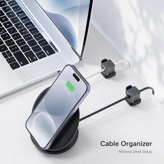 PZOZ Cable Clips 6 Pack, Adhesive Cable Organizer with Locking Buckle - Image 3