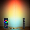 Smart RGB+IC Corner Floor Lamp,Ambient Lighting Color Changing Standing Lamp with 16 Million DIY Colors and Music Mode, App and Remote, Bright LED Tall Lamp for Living Room, Bedroom, Gaming Room Gold by Dailyfun
